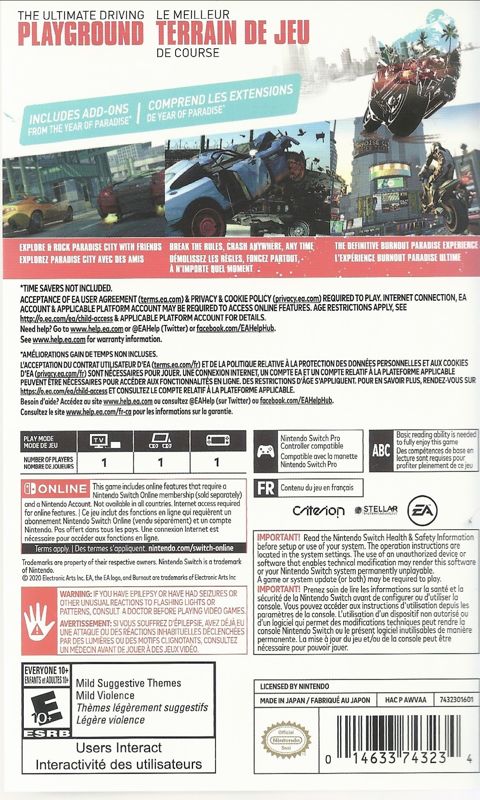 Burnout Paradise Remastered - Nintendo Switch