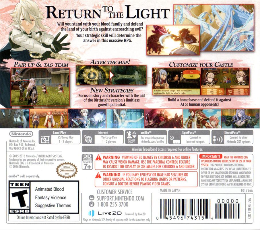 Fire Emblem Fates: Birthright - Nintendo 3DS