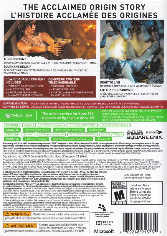 Tomb Raider: Game of the Year Edition - Xbox 360