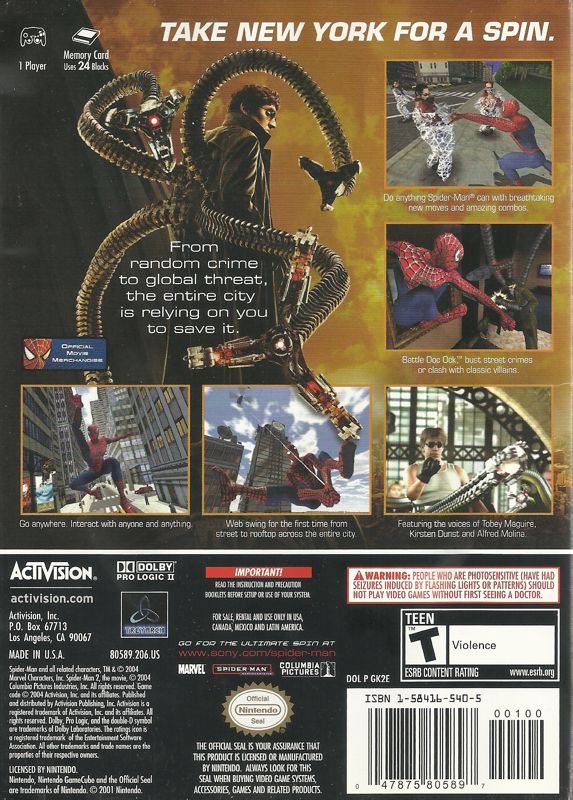 Spider-Man 2 - GameCube
