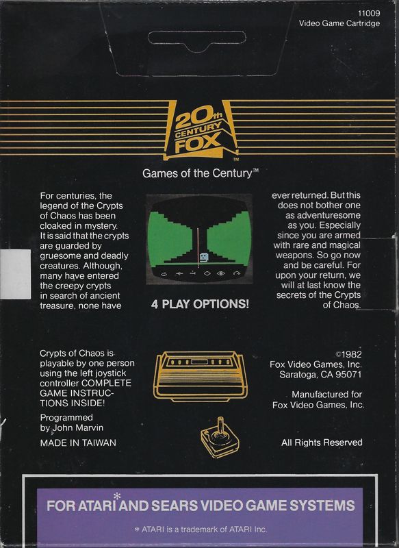 Crypts of Chaos - Atari 2600