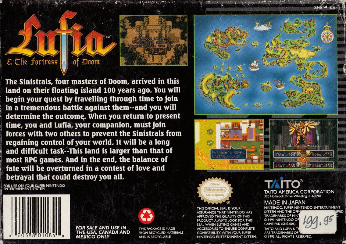 Lufia & the Fortress of Doom - Super Nintendo