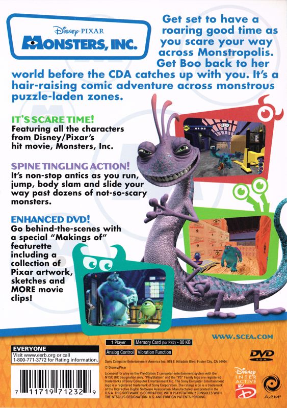 Disney•Pixar Monsters, Inc. - PlayStation 2