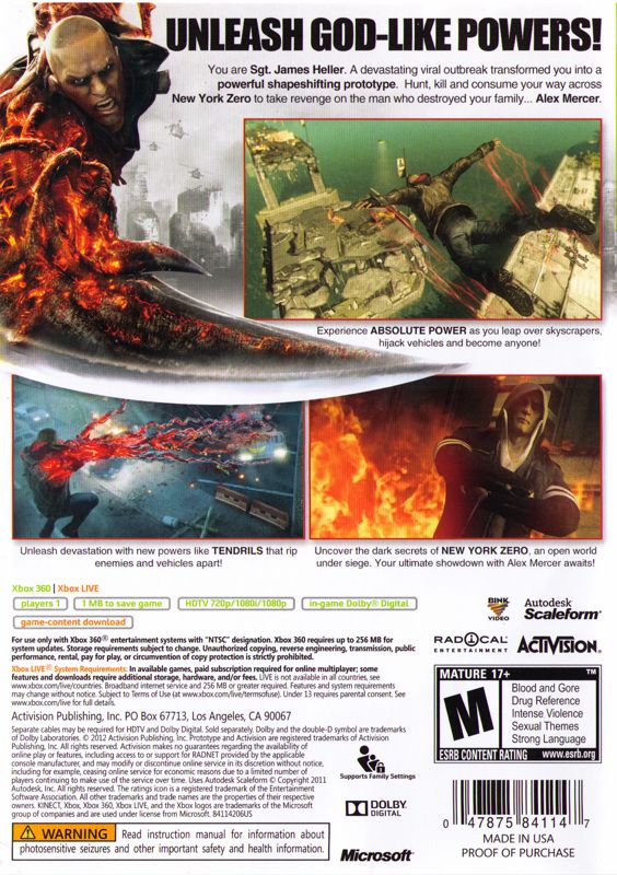Prototype 2 - Xbox 360