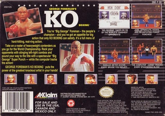 George Foreman's KO Boxing - Super Nintendo