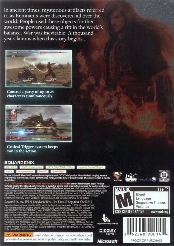 The Last Remnant - Xbox 360