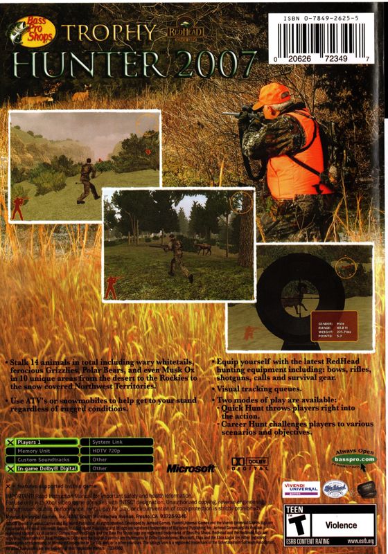 Bass Pro Shops: Trophy Hunter 2007 - Xbox