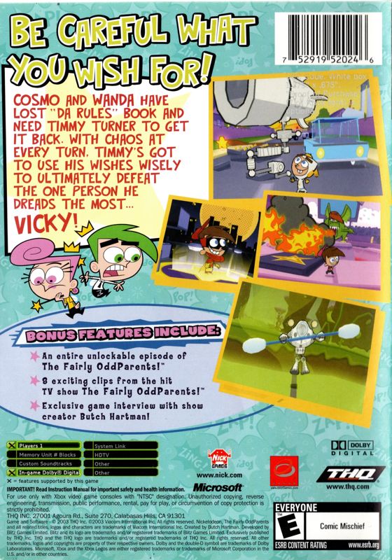 The Fairly OddParents!: Breakin' da Rules - Xbox