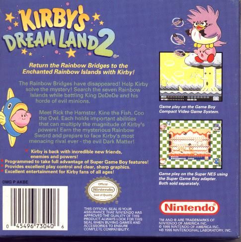 Kirby's Dream Land 2 - Game Boy