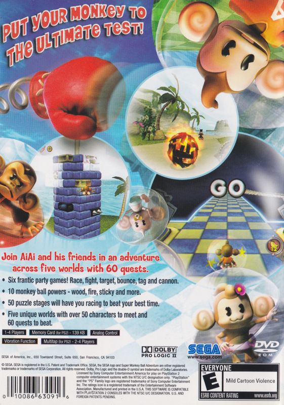 Super Monkey Ball Adventure - PlayStation 2