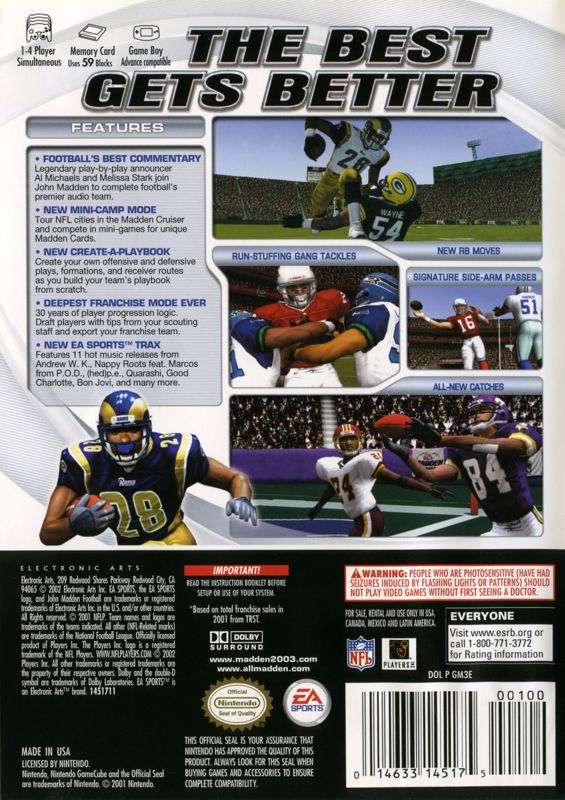 Madden NFL 2003 - GameCube