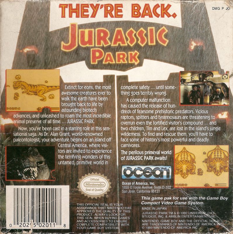 Jurassic Park - Game Boy
