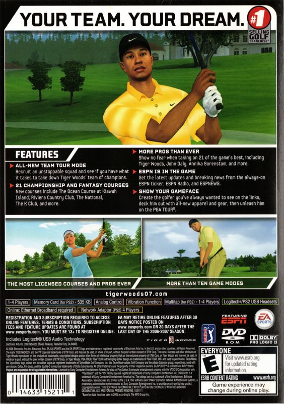 Tiger Woods PGA Tour 07 - PlayStation 2