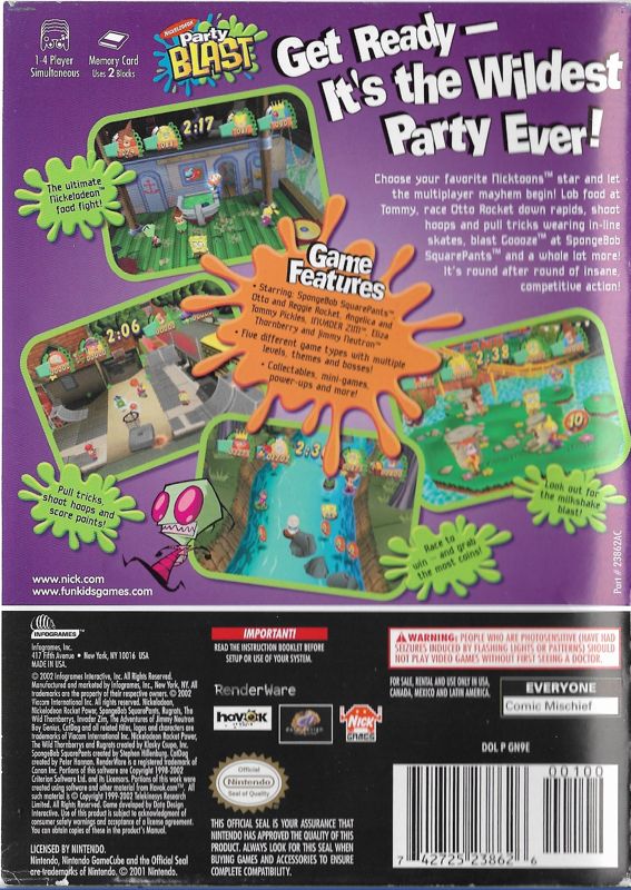 Nickelodeon Party Blast - GameCube