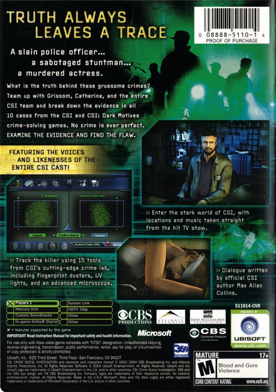 CSI: Crime Scene Investigation - Xbox
