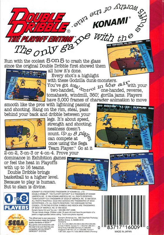 Double Dribble: The Playoff Edition - SEGA Genesis
