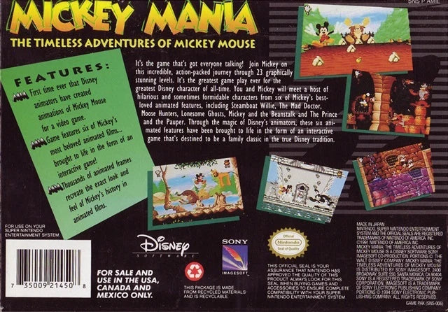 Mickey Mania - Super Nintendo