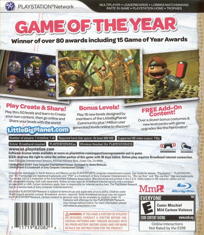LittleBigPlanet - Game of the Year Edition - PlayStation 3