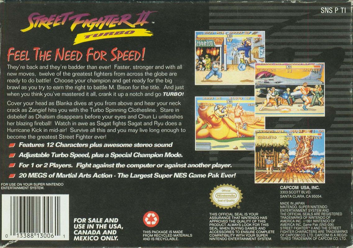 Street Fighter II Turbo - Super Nintendo