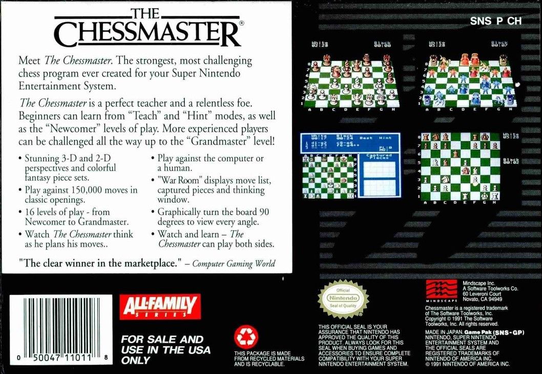 The Chessmaster - Super Nintendo
