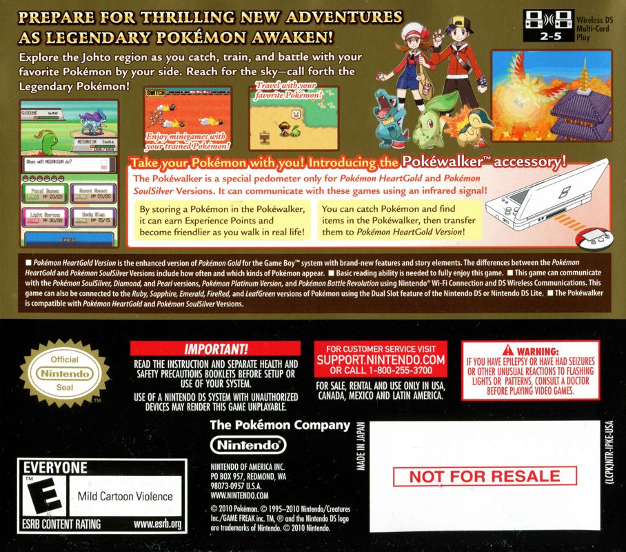 Pokemon HeartGold Version - Nintendo DS