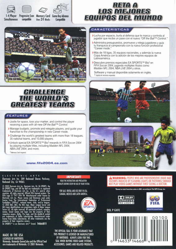 FIFA Soccer 2004 - GameCube