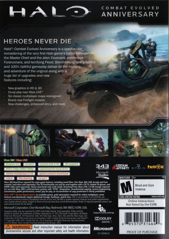 Halo: Combat Evolved Anniversary - Xbox 360