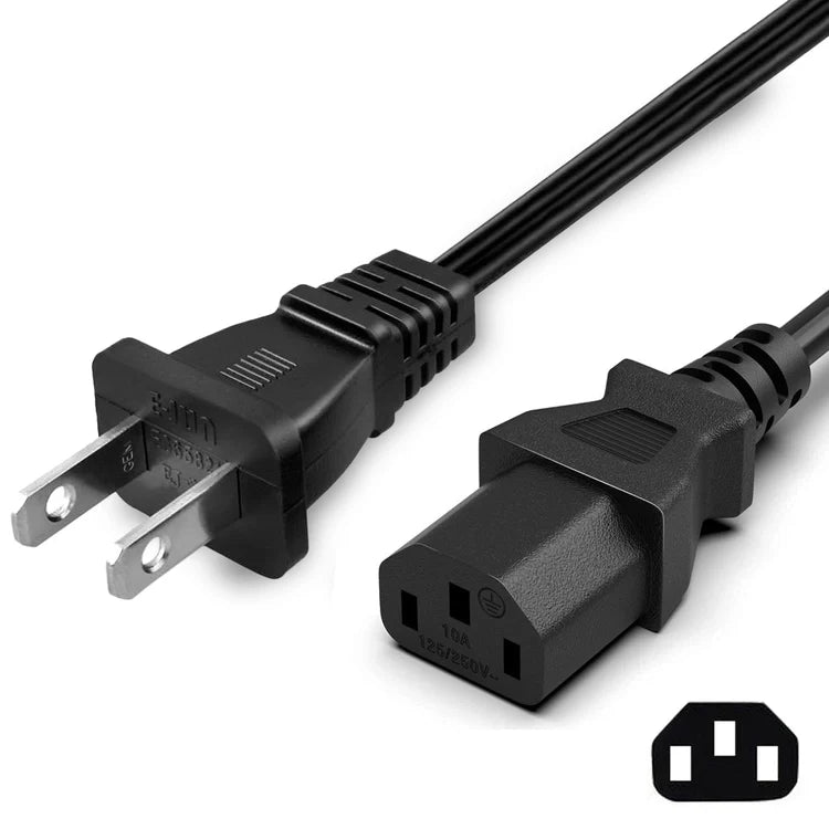 3-Prong Power Cable for PS3 / PS4 / Xbox 360 / PC