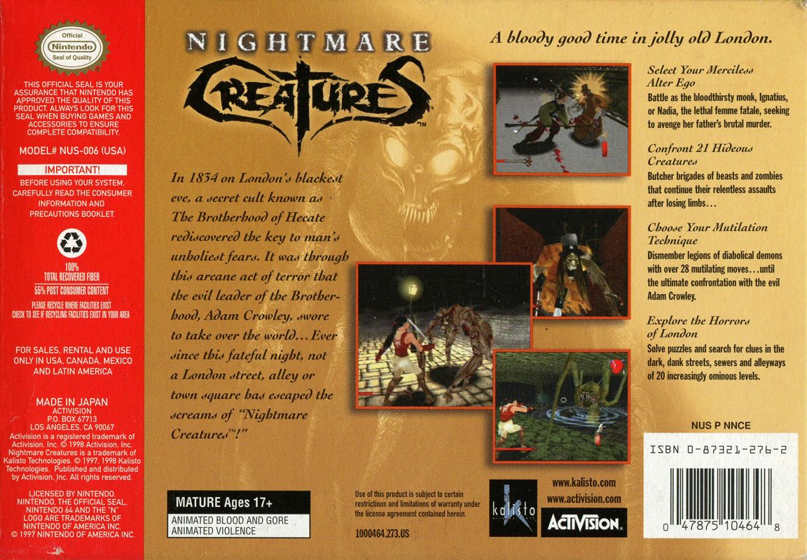 Nightmare Creatures - Nintendo 64