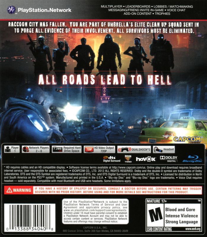 Resident Evil: Operation Raccoon City - PlayStation 3
