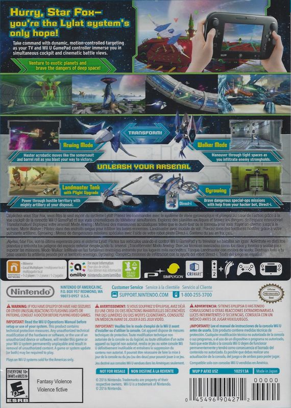 Star Fox Zero + Star Fox Guard Bundle - Wii U