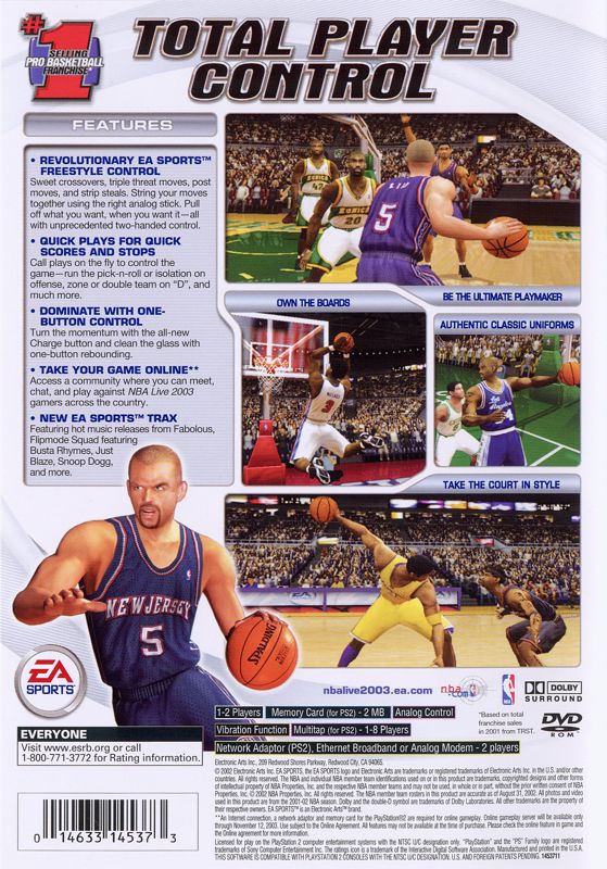 NBA Live 2003 - PlayStation 2