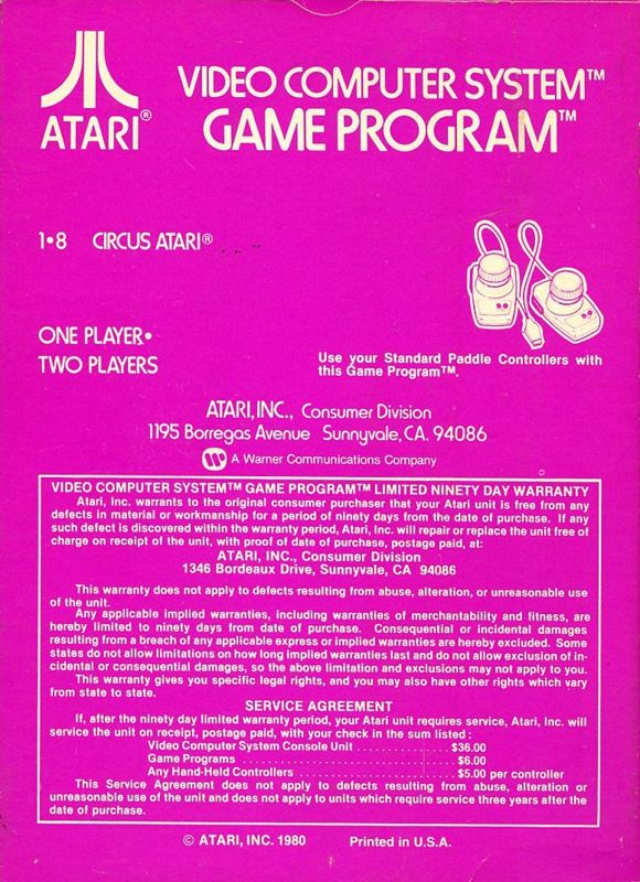 Circus Atari - Atari 2600