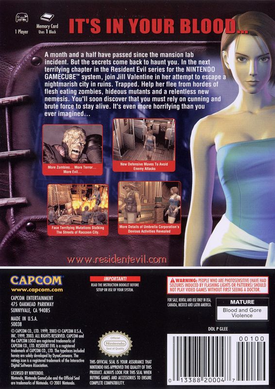 Resident Evil 3: Nemesis - GameCube