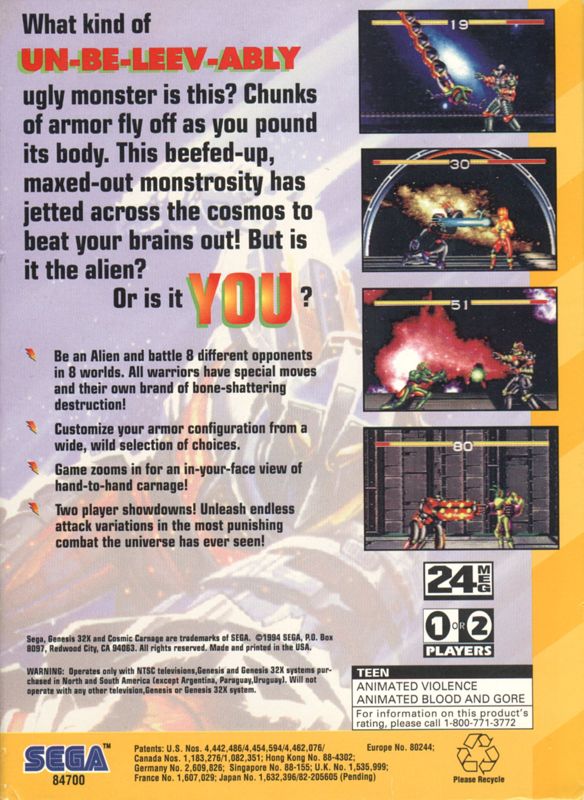 Cosmic Carnage - SEGA 32X