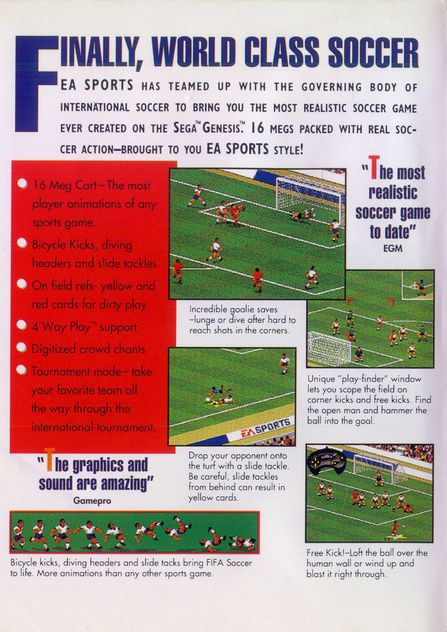 FIFA International Soccer - SEGA Genesis