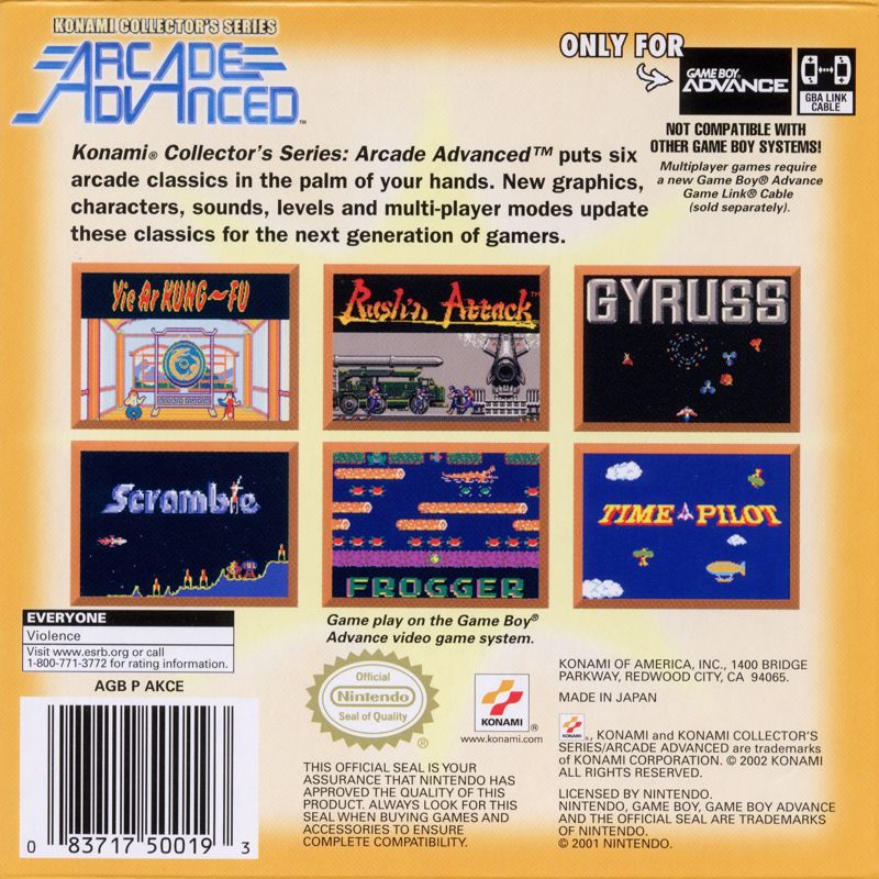 Konami Collector's Series: Arcade Advanced - Game Boy Advance