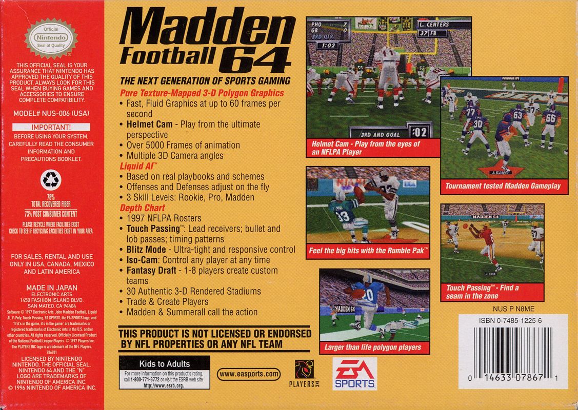 Madden Football 64 - Nintendo 64