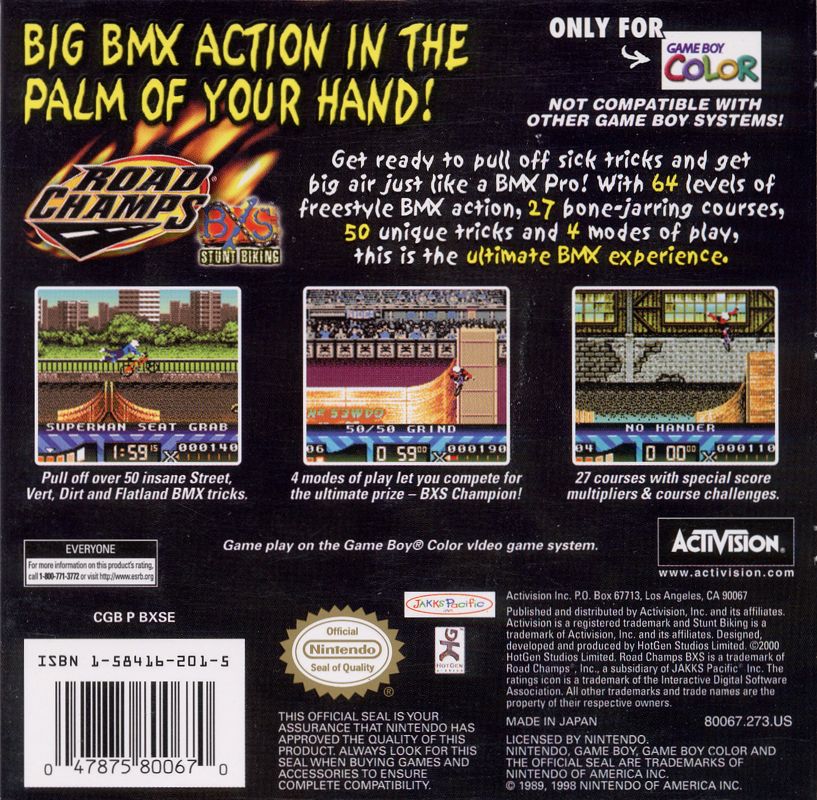Road Champs: BXS Stunt Biking - Game Boy Color