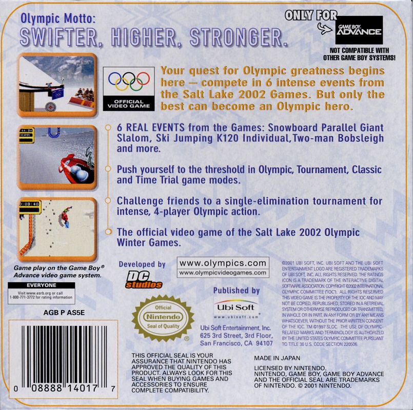 Salt Lake 2002 Olympics - Game Boy Advance