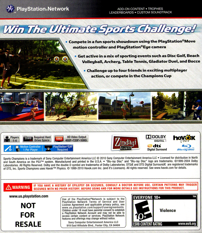 Sports Champions - PlayStation 3