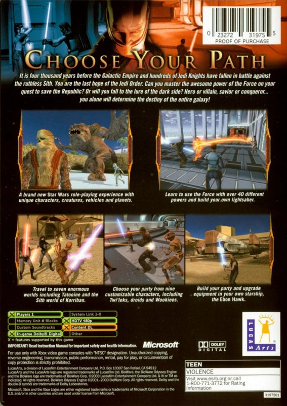 Star Wars: Knights of the Old Republic - Xbox