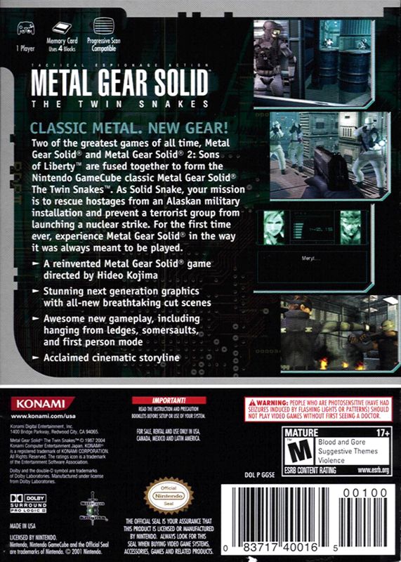 Metal Gear Solid: The Twin Snakes - GameCube