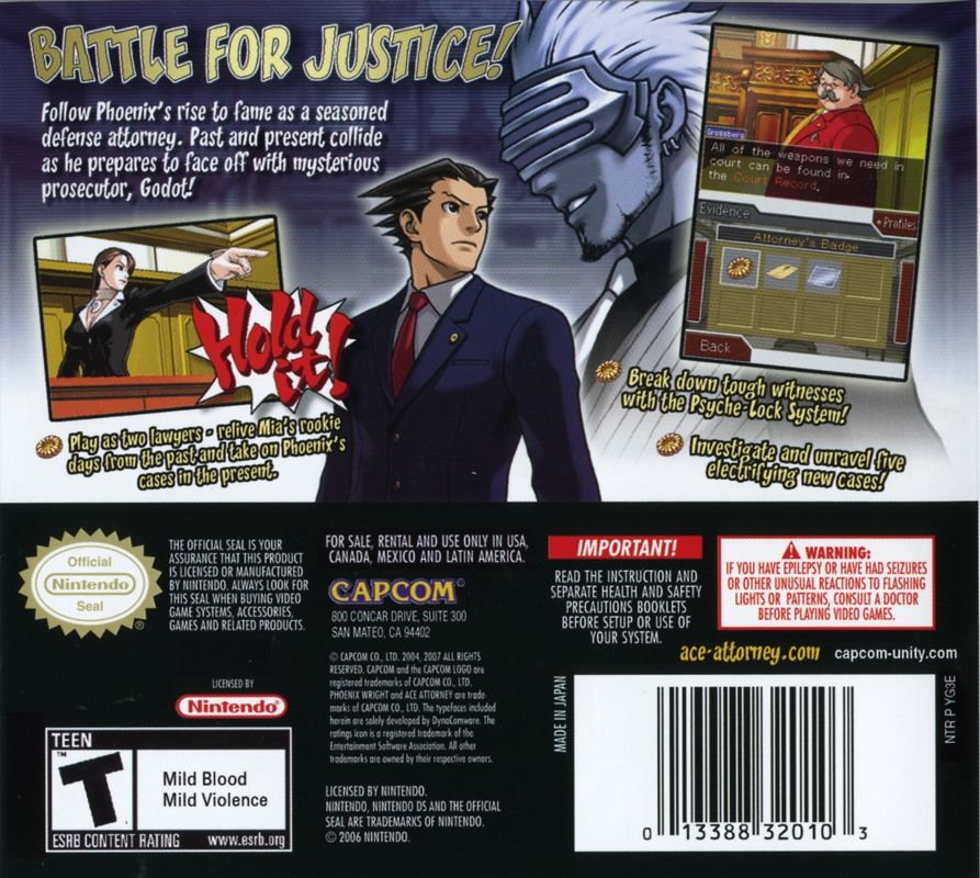 Phoenix Wright: Ace Attorney - Trials and Tribulations - Nintendo DS