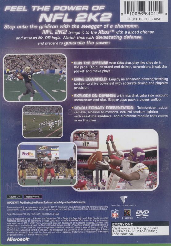 NFL 2K2 - Xbox