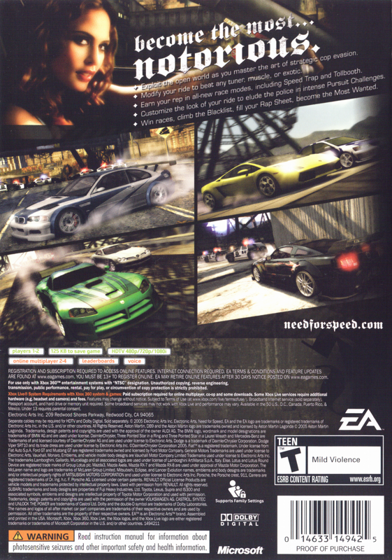 Need for Speed: Most Wanted - Xbox 360