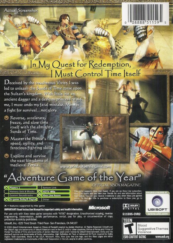 Prince of Persia: The Sands of Time (Platinum Hits) - Xbox