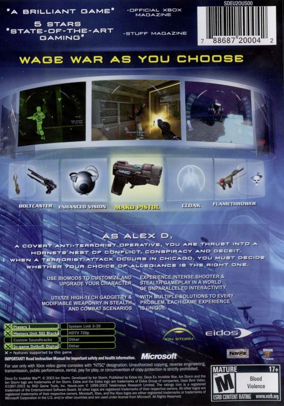 Deus Ex: Invisible War - Xbox