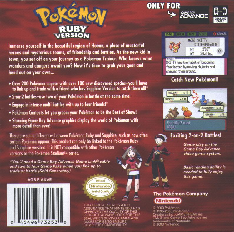 Pokemon Ruby Version - Game Boy Advance