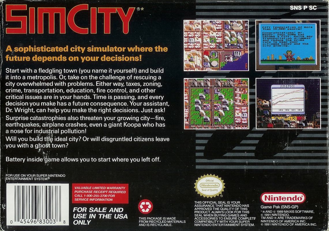 SimCity - Super Nintendo
